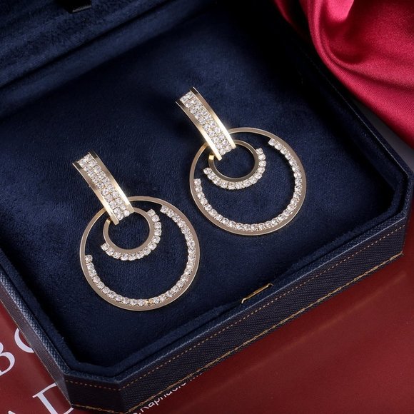 ✔Accept offer Jewelry - 🎁14K Gold Plated Sparkling CZ Drop Earrings for Women, MARR9438